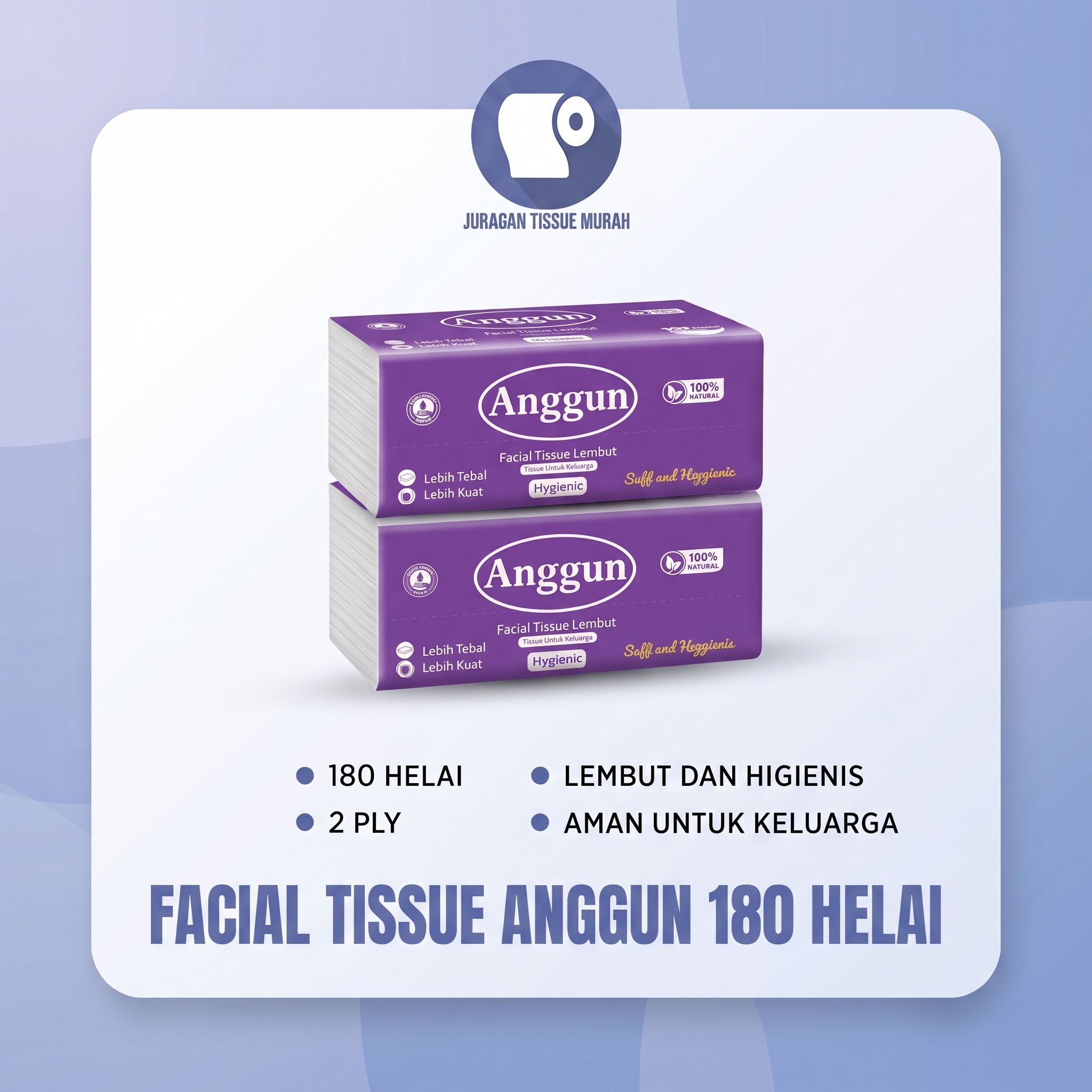 Facial Tissue Anggun 180 Helai